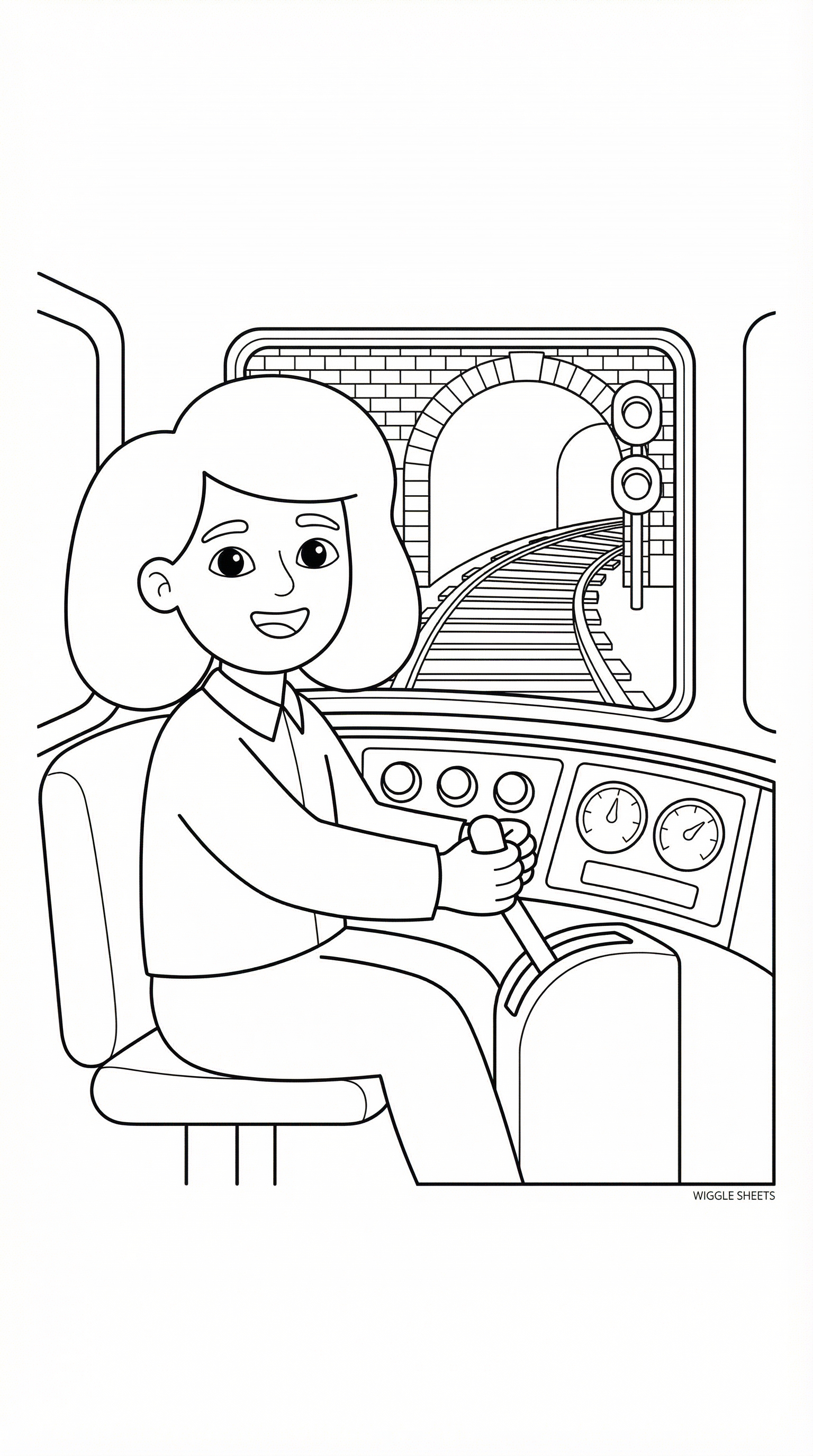 Subway Driver Coloring Page